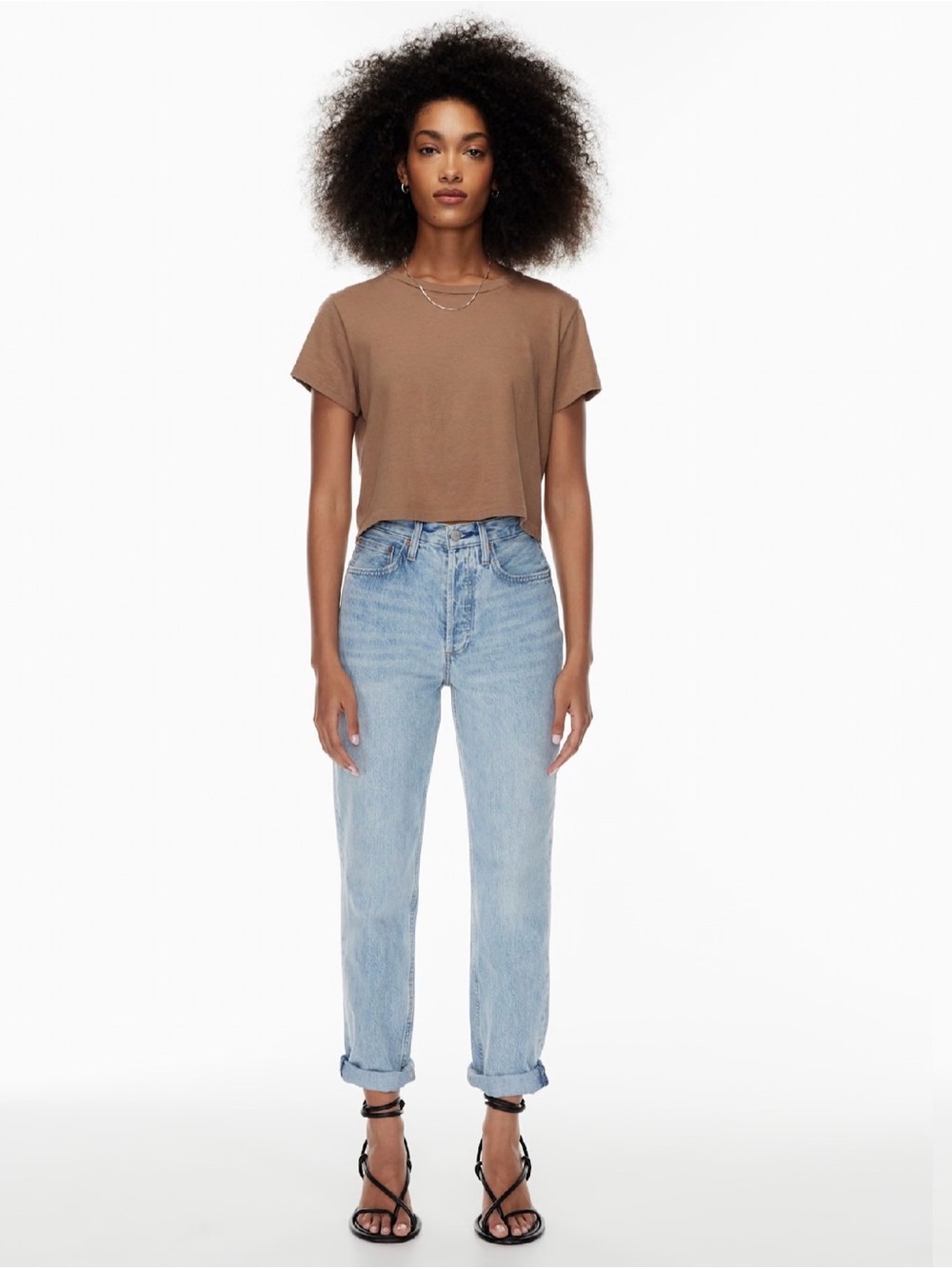 Denim Forum The BF High Rise Loose Jeans Light Wash Size 27 Aritzia